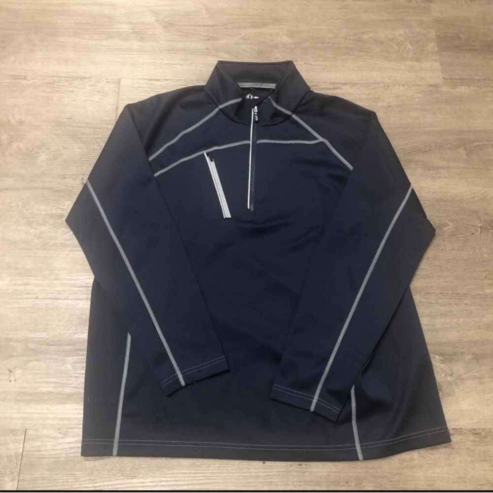 Sunice Navy and Gray Quarter-Zip Pullover
